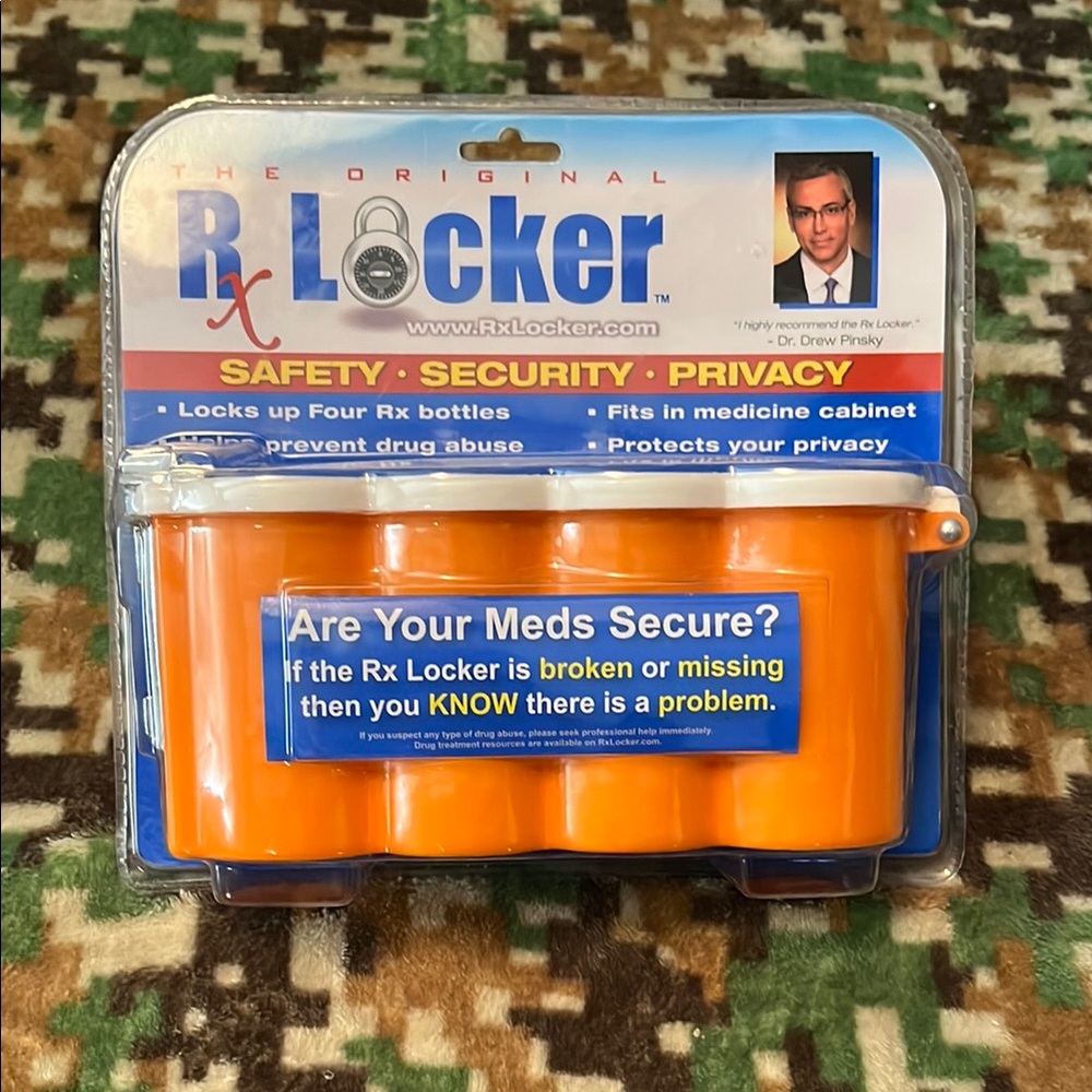 Orange Rx Locker Medicine Storage Box
